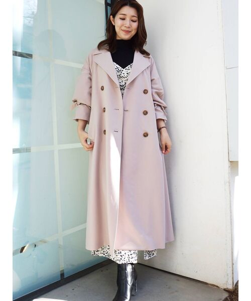 MERCURYDUO（マーキュリーデュオ）の「バックタックトレンチコート（トレンチコート・レディース・ベージュ/アイボリー/ベビーピンク・SMALL/MEDIUM）」の5枚目の写真