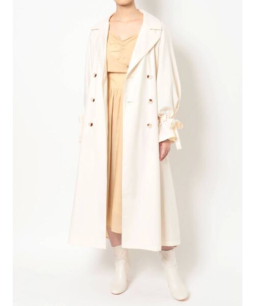 MERCURYDUO（マーキュリーデュオ）の「バックタックトレンチコート（トレンチコート・レディース・ベージュ/アイボリー/ベビーピンク・SMALL/MEDIUM）」の17枚目の写真