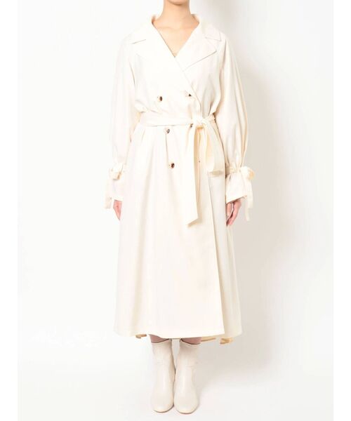 MERCURYDUO（マーキュリーデュオ）の「バックタックトレンチコート（トレンチコート・レディース・ベージュ/アイボリー/ベビーピンク・SMALL/MEDIUM）」の18枚目の写真