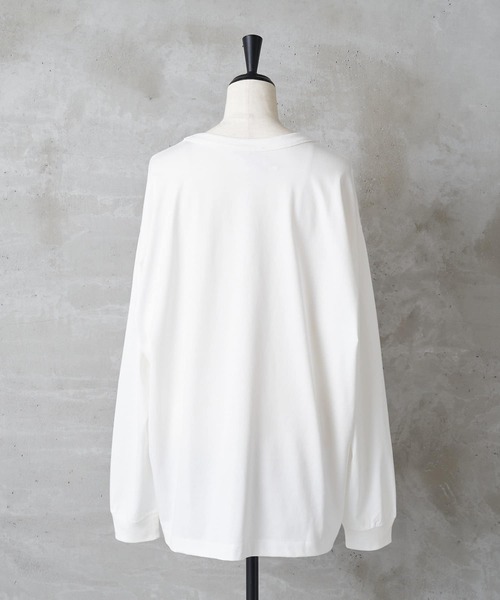 BEARDSLEY（ビアズリー）の「《FRIPIER・ユニセックス》ARMYロングTシャツ（ドッグ）（Tシャツ/カットソー・レディース・ホワイト/グレー・FREE）」の12枚目の写真