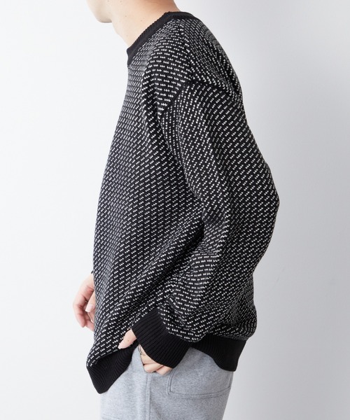 DISCOAT（ディスコート）の「バーズアイニットプルオーバー（ニット/セーター・レディース・ホワイト系その他/ブラック/チャコールグレー・MEDIUM/LARGE）」の15枚目の写真