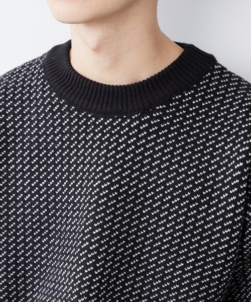 DISCOAT（ディスコート）の「バーズアイニットプルオーバー（ニット/セーター・レディース・ホワイト系その他/ブラック/チャコールグレー・MEDIUM/LARGE）」の16枚目の写真