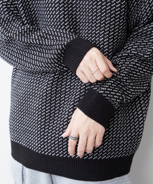 DISCOAT（ディスコート）の「バーズアイニットプルオーバー（ニット/セーター・レディース・ホワイト系その他/ブラック/チャコールグレー・MEDIUM/LARGE）」の17枚目の写真