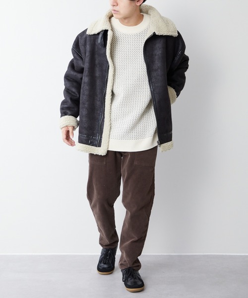 DISCOAT（ディスコート）の「バーズアイニットプルオーバー（ニット/セーター・レディース・ホワイト系その他/ブラック/チャコールグレー・MEDIUM/LARGE）」の18枚目の写真