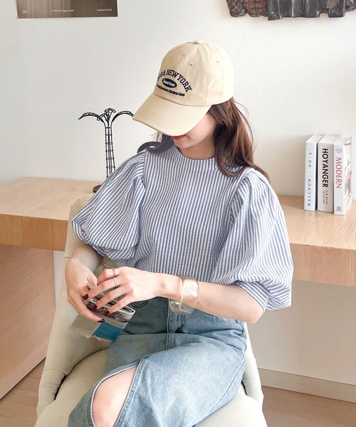 classicalelf(クラシカルエルフ)の「構築的なパワーショルダー。サッカー素材袖コンシャスブラウス(シャツ/ブラウス・レディース・ホワイト/ブラック/サックスブルー/グリーン・SMALL/MEDIUM/LARGE/X-LARGE)」の16枚目の写真