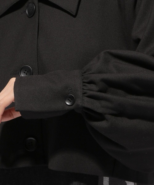 チェック/ムジパフショートブルゾン(HARE)