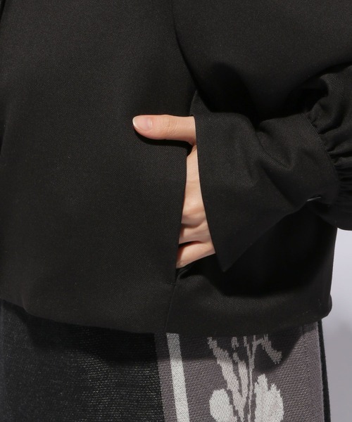 チェック/ムジパフショートブルゾン(HARE)