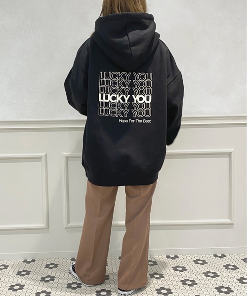 apres jour(アプレジュール)の「バックプリントパーカー【ZOZOTOWN限定アイテム】【1.1】(パーカー・レディース・ピンク/ブラック/オフホワイト/ダークブラウン・フリー/X-LARGE)」の21枚目の写真