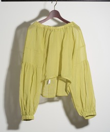 JANESMITH ジェーンスミス / STRING GATHER SLEEVE SHORT BLOUSE ギャザースリーブボリュームブラウス / 22SBL-#314L