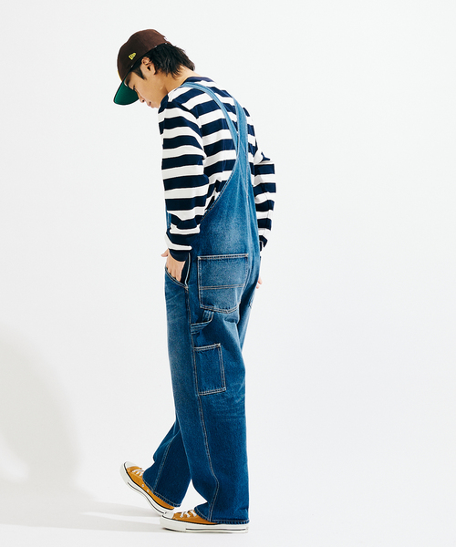 JOURNAL STANDARD（ジャーナルスタンダード）の「デニム トレイル オーバーオール（サロペット/オーバーオール・メンズ・インディゴブルー/アイボリー・MEDIUM/LARGE）」の4枚目の写真