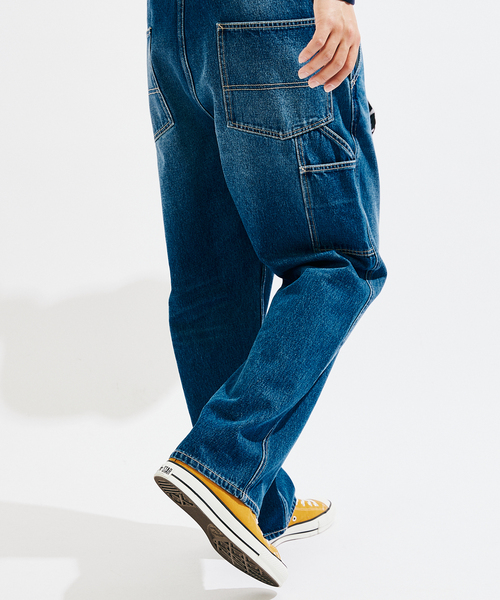 JOURNAL STANDARD（ジャーナルスタンダード）の「デニム トレイル オーバーオール（サロペット/オーバーオール・メンズ・インディゴブルー/アイボリー・MEDIUM/LARGE）」の11枚目の写真