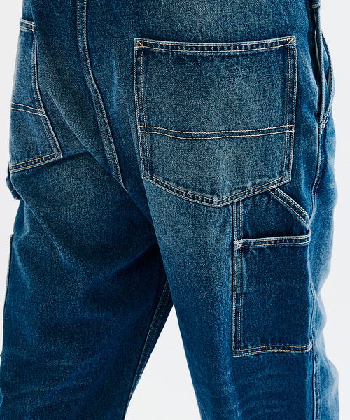 JOURNAL STANDARD（ジャーナルスタンダード）の「デニム トレイル オーバーオール（サロペット/オーバーオール・メンズ・インディゴブルー/アイボリー・MEDIUM/LARGE）」の12枚目の写真