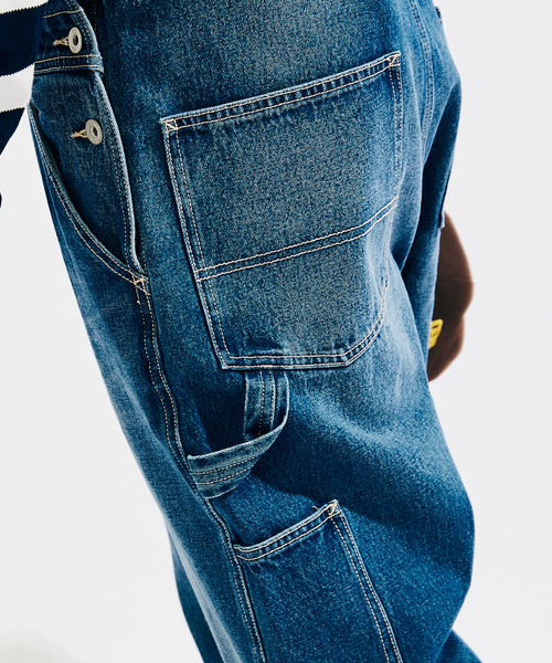 JOURNAL STANDARD（ジャーナルスタンダード）の「デニム トレイル オーバーオール（サロペット/オーバーオール・メンズ・インディゴブルー/アイボリー・MEDIUM/LARGE）」の13枚目の写真