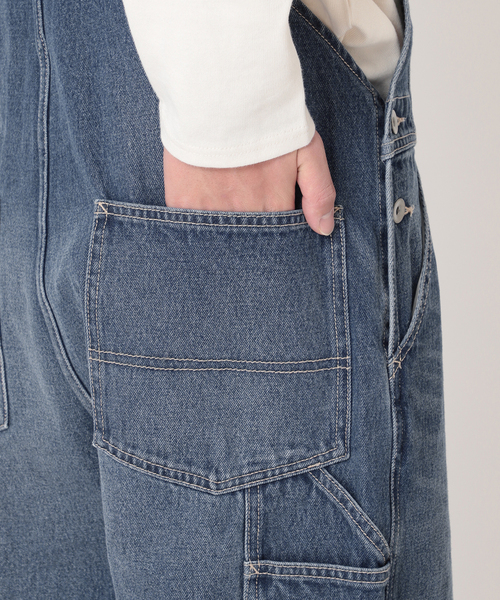 JOURNAL STANDARD（ジャーナルスタンダード）の「デニム トレイル オーバーオール（サロペット/オーバーオール・メンズ・インディゴブルー/アイボリー・MEDIUM/LARGE）」の18枚目の写真