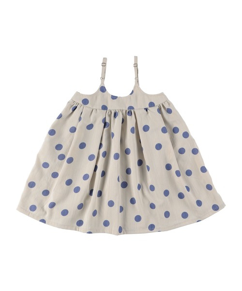 DILASH(ディラッシュ)の「ドット総柄プリントジャンパースカート(ジャンパースカート・キッズ・ブラック/ブルー・90/100/110/120/80/130/140)」の2枚目の写真