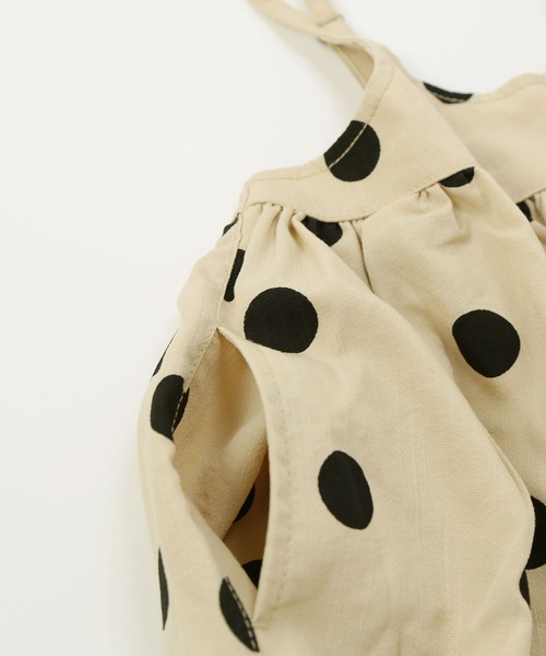 DILASH(ディラッシュ)の「ドット総柄プリントジャンパースカート(ジャンパースカート・キッズ・ブラック/ブルー・90/100/110/120/80/130/140)」の8枚目の写真