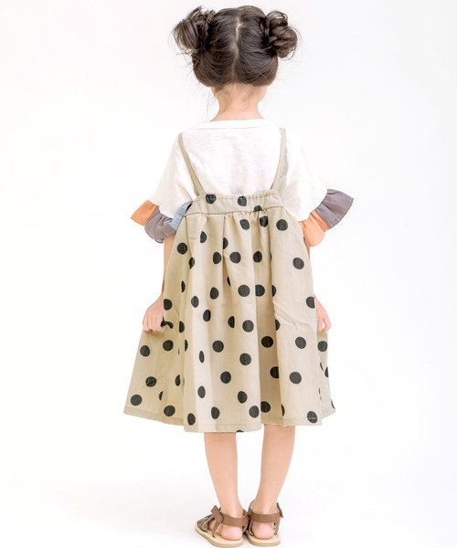 DILASH(ディラッシュ)の「ドット総柄プリントジャンパースカート(ジャンパースカート・キッズ・ブラック/ブルー・90/100/110/120/80/130/140)」の13枚目の写真