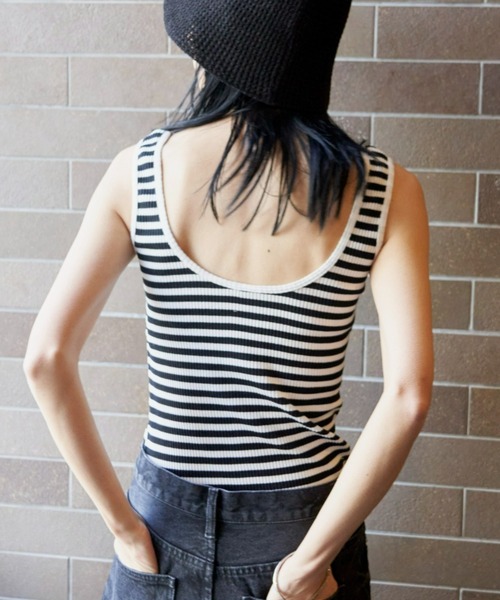 Auntie Rosa Holiday（アンティローザホリデー）の「バインダーリブタンクトップ（タンクトップ・レディース・ブラック/オフホワイト/オレンジ/ブルー/その他・FREE）」の5枚目の写真