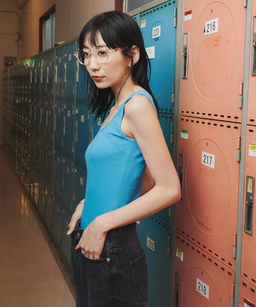 Auntie Rosa Holiday（アンティローザホリデー）の「バインダーリブタンクトップ（タンクトップ・レディース・ブラック/オフホワイト/オレンジ/ブルー/その他・FREE）」の7枚目の写真