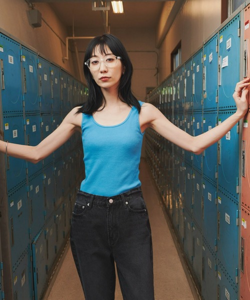 Auntie Rosa Holiday（アンティローザホリデー）の「バインダーリブタンクトップ（タンクトップ・レディース・ブラック/オフホワイト/オレンジ/ブルー/その他・FREE）」の10枚目の写真