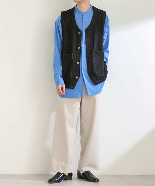 SENSE OF PLACE by URBAN RESEARCH(センスオブプレイスバイアーバンリサーチ)の「『ユニセックス』 Vネックデニムベスト(ベスト・メンズ・インディゴブルー/ブラック/ライトインディゴブルー/アイボリー・LARGE/MEDIUM)」の12枚目の写真