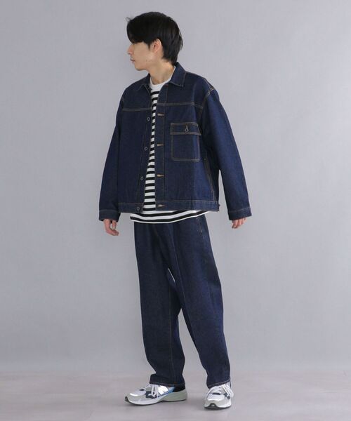 SHIPS(シップス)の「【WEB限定】SHIPS: 12オンス 1プリーツ ワイド テーパード デニム パンツ (セットアップ対応)(デニムパンツ・メンズ・ブラック/ネイビー/ブルー・SMALL/MEDIUM/LARGE)」の10枚目の写真