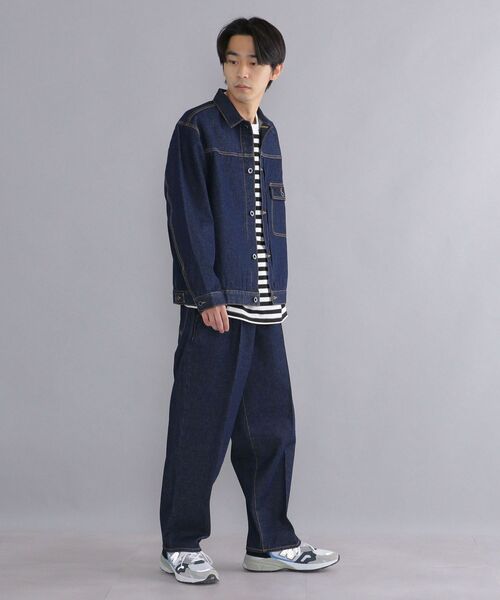 SHIPS(シップス)の「【WEB限定】SHIPS: 12オンス 1プリーツ ワイド テーパード デニム パンツ (セットアップ対応)(デニムパンツ・メンズ・ブラック/ネイビー/ブルー・SMALL/MEDIUM/LARGE)」の12枚目の写真