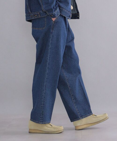 SHIPS(シップス)の「【WEB限定】SHIPS: 12オンス 1プリーツ ワイド テーパード デニム パンツ (セットアップ対応)(デニムパンツ・メンズ・ブラック/ネイビー/ブルー・SMALL/MEDIUM/LARGE)」の20枚目の写真