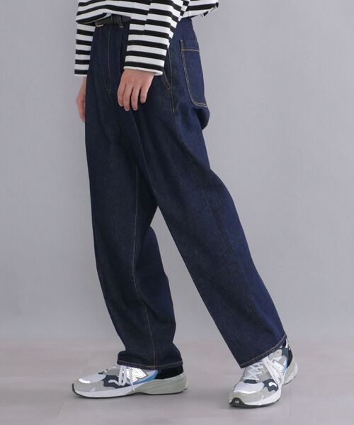 SHIPS(シップス)の「【WEB限定】SHIPS: 12オンス 1プリーツ ワイド テーパード デニム パンツ (セットアップ対応)(デニムパンツ・メンズ・ブラック/ネイビー/ブルー・SMALL/MEDIUM/LARGE)」の22枚目の写真