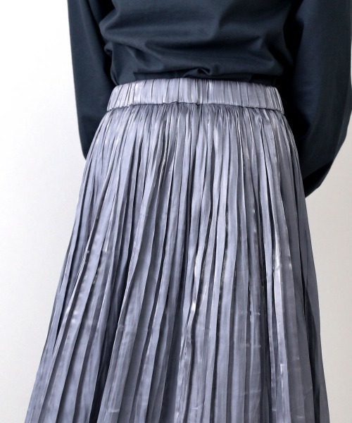 Bou Jeloud（ブージュルード）の「リバーシブル配色チュールシャイニースカート（スカート・レディース・ベージュ/カーキ/ブルー/ミント/ラベンダー/キャメル・FREE）」の9枚目の写真