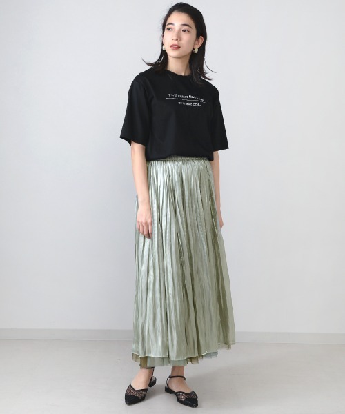 Bou Jeloud（ブージュルード）の「リバーシブル配色チュールシャイニースカート（スカート・レディース・ベージュ/カーキ/ブルー/ミント/ラベンダー/キャメル・FREE）」の21枚目の写真