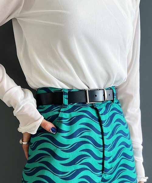 PAGEBOY(ページボーイ)の「スクエアバックルベルト(ベルト・レディース・ブラック・FREE)」の2枚目の写真