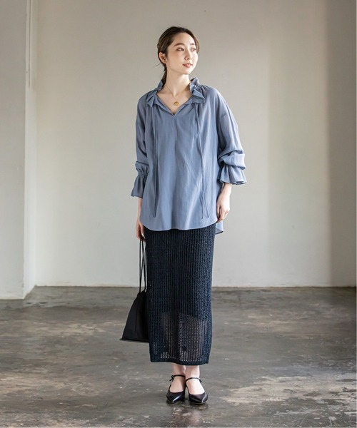 セール】ペーパーヤーンメッシュニットスカート◇（スカート