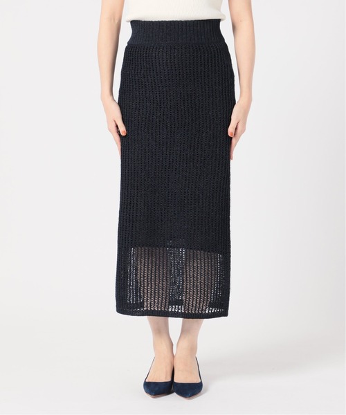 ノ*ル様 新品同様ペーパーヤーンメッシュニット セール】ペーパーヤーンメッシュニットスカート◇（スカート