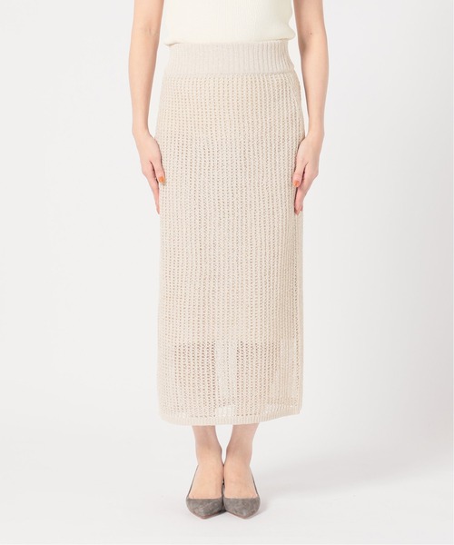 ノ*ル様 新品同様ペーパーヤーンメッシュニット セール】ペーパーヤーンメッシュニットスカート◇（スカート