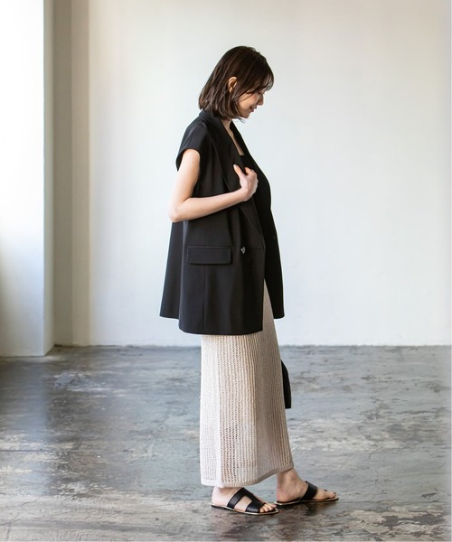 ノ*ル様 新品同様ペーパーヤーンメッシュニット Noble（ノーブル）の「ペーパーヤーンメッシュニットスカート