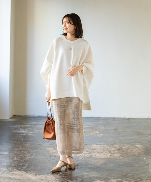 りん 　NOBLE タイトスカート　ペーパーヤーン　メッシュニット りん 様 専用 NOBLE タイトスカート ペーパーヤーン メッシュ