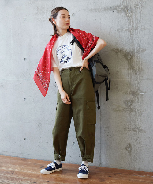 PAR ICI(パーリッシィ)の「高密度ローン 大柄バンダナ(バンダナ/スカーフ・レディース・レッド/ネイビー・FREE)」の21枚目の写真