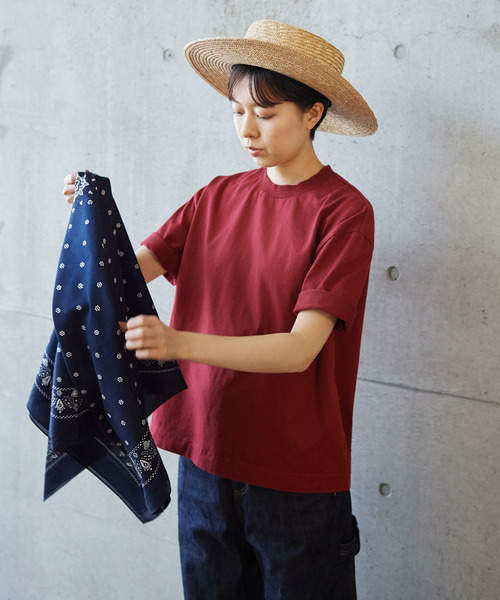 PAR ICI(パーリッシィ)の「高密度ローン 大柄バンダナ(バンダナ/スカーフ・レディース・レッド/ネイビー・FREE)」の18枚目の写真