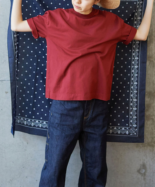 PAR ICI(パーリッシィ)の「高密度ローン 大柄バンダナ(バンダナ/スカーフ・レディース・レッド/ネイビー・FREE)」の4枚目の写真