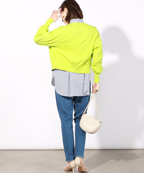 NOLLEY’S（ノーリーズ）の「パール釦クルーネックカーディガン（カーディガン/ボレロ・レディース・ベージュ/ネイビー/サックスブルー/ピンク/ライトグリーン/ホワイト系その他4・38/36）」の20枚目の写真