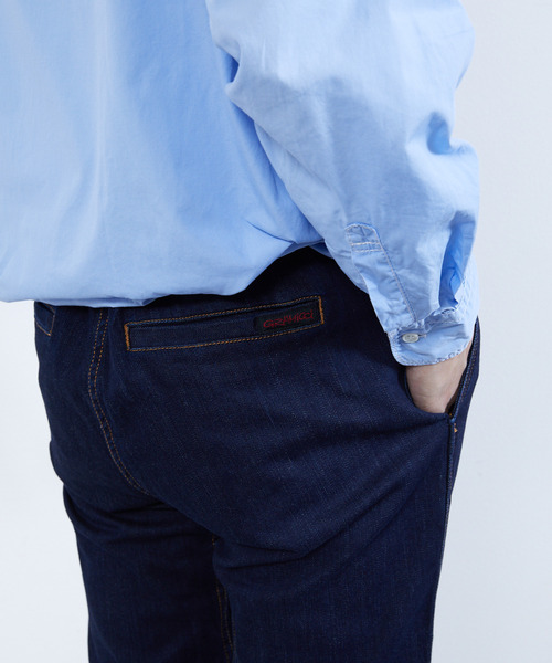 And A（アンドエー）の「GRAMICCI グラミチ / STRETCH DENIM NN-PANT TIGHT CROPPED ストレッチデニム ニューナローパンツ タイトクロップド アンクルカット イージーパンツ / G113-OGSD（デニムパンツ・メンズ・インディゴブルー/ワンウォッシュ/ダークインディゴブルー・LARGE/MEDIUM/X-LARGE/SMALL）」の20枚目の写真