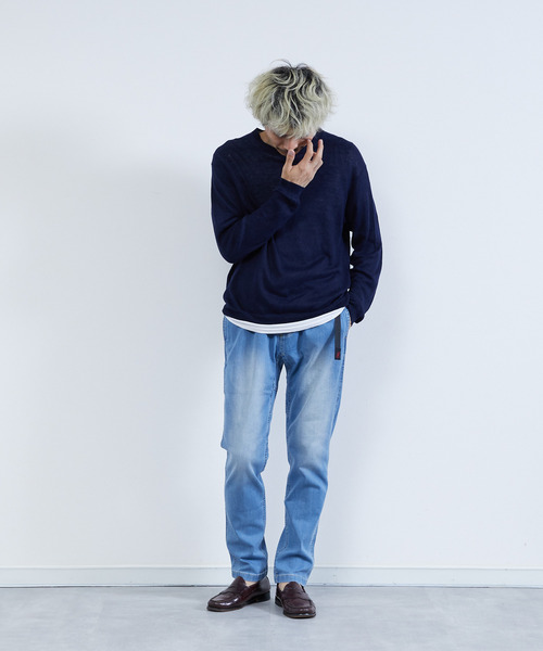And A（アンドエー）の「GRAMICCI グラミチ / STRETCH DENIM NN-PANT TIGHT CROPPED ストレッチデニム ニューナローパンツ タイトクロップド アンクルカット イージーパンツ / G113-OGSD（デニムパンツ・メンズ・インディゴブルー/ワンウォッシュ/ダークインディゴブルー・LARGE/MEDIUM/X-LARGE/SMALL）」の17枚目の写真