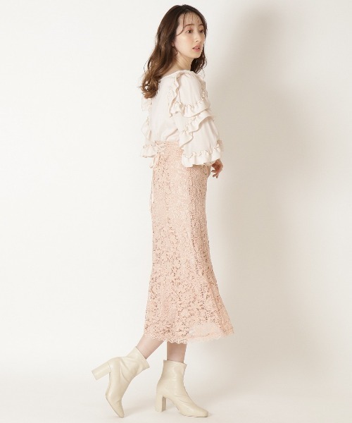 WILLSELECTION（ウィルセレクション）の「ランダムラッフルスリーブブラウス（シャツ/ブラウス・レディース・ベージュ/ネイビー/オフホワイト・MEDIUM）」の15枚目の写真