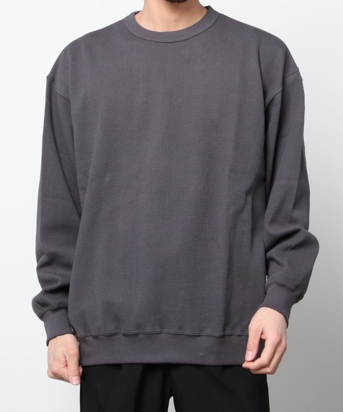 COOTIE PRODUCTIONS（クーティープロダクションズ）の「Honeycomb Thermal Crewneck L/S Tee（ニット/セーター・メンズ・ブラック/オフホワイト/グレー・MEDIUM/LARGE/X-LARGE）」の3枚目の写真