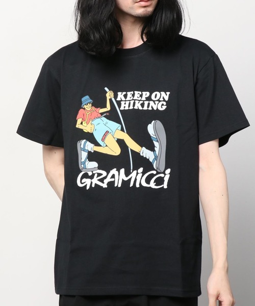 Gramicci（グラミチ）の「GRAMICCI/グラミチ KEEP ON HIKING TEE Tシャツ/カットソー/半袖 アウトドア/ハイキング G2SU-T007（Tシャツ/カットソー・メンズ・ブラック/ホワイト/レッド・M/L/XL/XXL）」の7枚目の写真