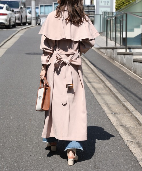 セール】2WAYケープ付きステンカラートレンチコート（トレンチコート