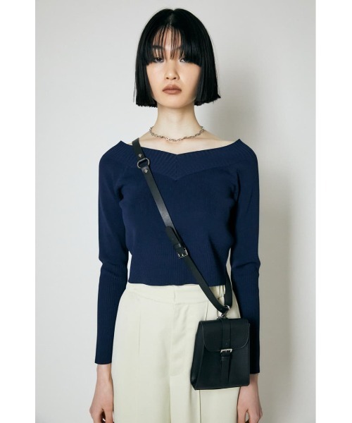 MOUSSY（マウジー）の「BELT MINI ポシェット（ボディバッグ/ウエストポーチ・レディース・ブラック/ライトベージュ・FREE）」の3枚目の写真