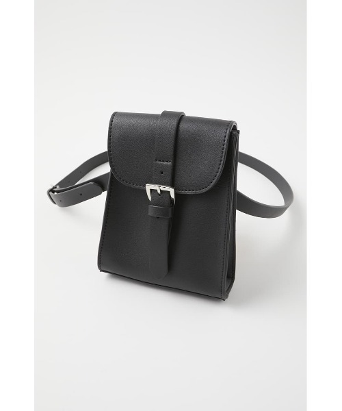 MOUSSY（マウジー）の「BELT MINI ポシェット（ボディバッグ/ウエストポーチ・レディース・ブラック/ライトベージュ・FREE）」の4枚目の写真