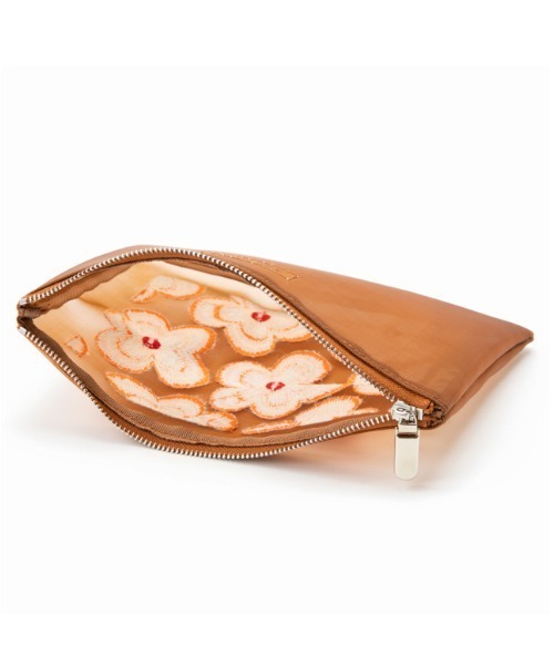 Casselini（キャセリーニ）の「Casselini(キャセリーニ)チュール刺繍ポーチ（ポーチ・レディース・ブラウン/シルバー/ピンク・FREE）」の7枚目の写真